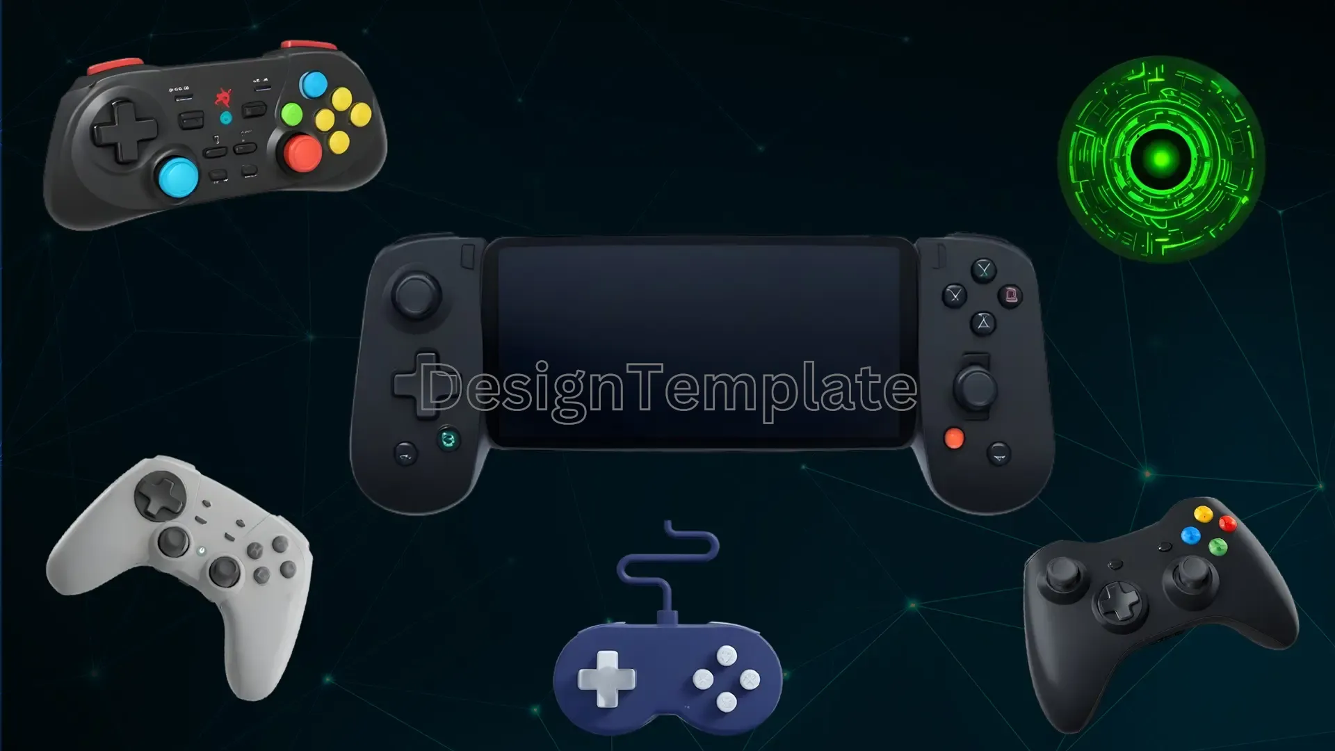 High-Tech Game Controllers 3D Elements Pack image